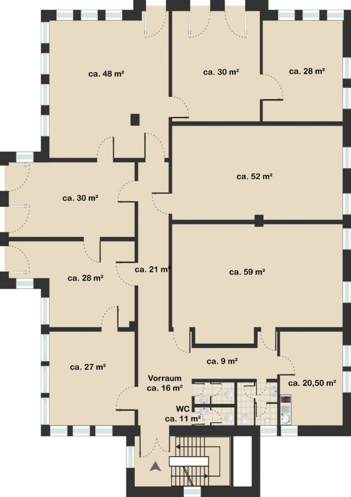 Grundriss der Gewerbeeinhei