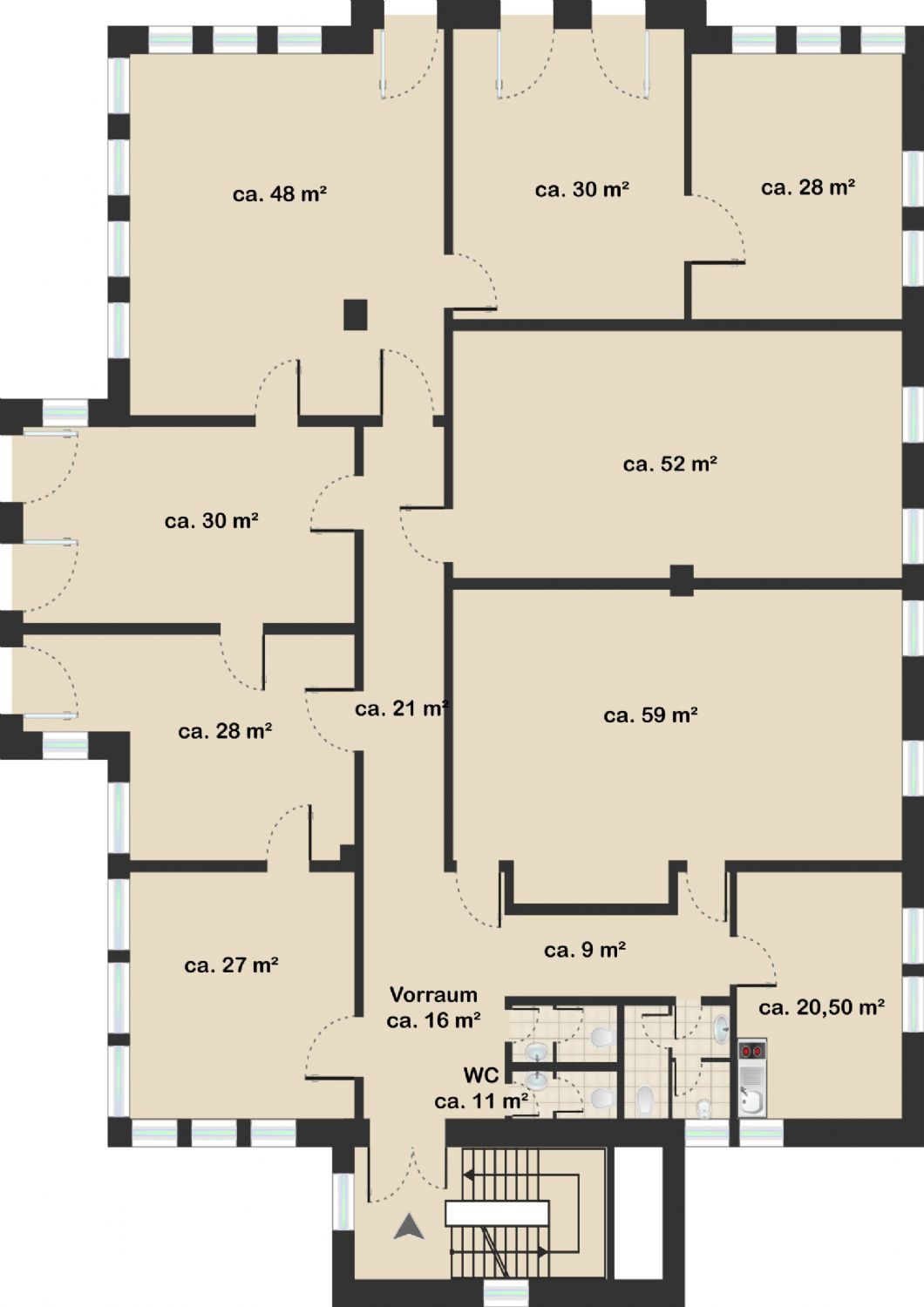 Grundriss der Gewerbeeinhei