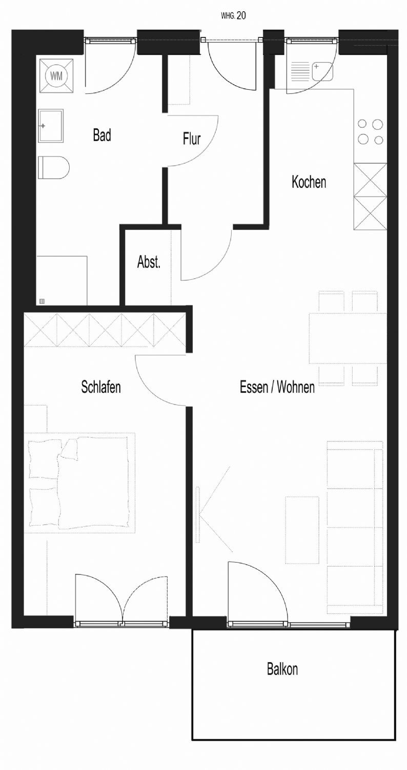 Grundriss der Wohnung