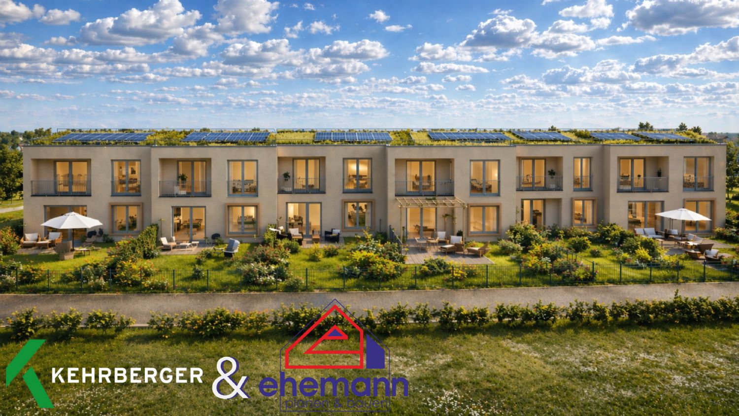 Visualisierung 6 Reihenhäuser