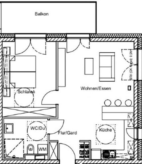 Grundriss der Whg. 106